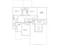 Upstairs floorplan featuring four bedrooms, laundry and Primary bath at 3228 S Overlook Pass, New Palestine, IN 46163
