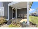 Inviting front porch with seating, offering a charming outdoor space to welcome guests and relax at 3015 S Rybolt Ave, Indianapolis, IN 46241