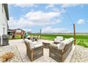 Outdoor patio featuring a dining area and comfortable seating, perfect for outdoor living at 3650 Tipperlin Rd, Bargersville, IN 46106
