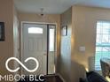 Bright entryway featuring a white door with sidelights and neutral-toned walls, creating a welcoming entrance at 804 Seabreeze Dr, Avon, IN 46123