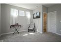 Bedroom with a neutral color palette, two windows, and carpeted floor at 2237 S Copperstone Dr, New Palestine, IN 46163