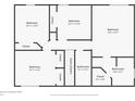 Second floor plan showing bedroom sizes and bathroom locations at 5223 Jerry Ct, Indianapolis, IN 46254