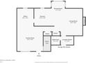 Main floor plan featuring living room, dining room, office, laundry, and kitchen at 5223 Jerry Ct, Indianapolis, IN 46254