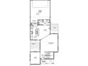 Layout of the first floor showing the kitchen, dining, great room and flex spaces at 9222 Anthem Ave, Plainfield, IN 46168