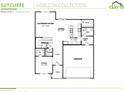 Main level floor plan featuring gathering room, kitchen, dining, and garage at 717 Lake Vista Dr, Columbus, IN 47201