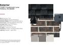 Exterior design featuring Bourbon Trail brick, Cool Charcoal cement shakes, and Seaside 1-Light Black lighting at 15087 Covebrook Ln, Fishers, IN 46037