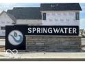 Springwater community sign at 16375 Burlwood Dr, Westfield, IN 46074