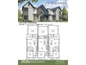 Floorplan for the two story townhomes showing square footage and room sizes at 16375 Burlwood Dr, Westfield, IN 46074