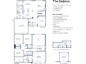Floor plan showcasing a 2444 sq ft home with 4 bedrooms, 2.5 baths, and a 2-car garage at 3727 Thomas Jefferson Ct, Westfield, IN 46074