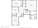 Layout for the 2nd floor with bedrooms, bathrooms, closets, laundry room, and stairs at 4827 Spring Flower Ct, Indianapolis, IN 46237