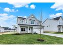 Attractive two-story home with a manicured lawn and a classic architectural design at 3787 Thomas Jefferson St, Westfield, IN 46074
