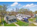 Neighborhood aerial showing home's proximity to neighbors and local amenities at 3346 S Lockburn St, Indianapolis, IN 46221