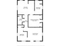 Detailed floor plan showcasing a 3-bedroom layout, spacious kitchen and living areas at 3346 S Lockburn St, Indianapolis, IN 46221
