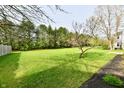 Expansive, green backyard providing ample space for outdoor activities and relaxation at 13858 Meadow Lake Dr, Fishers, IN 46038