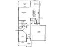 Detailed floor plan of the first floor layout including kitchen, great room, flex room and garage at 15970 Meadow Frost Ct, Fishers, IN 46037