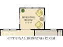 Floorplan shows optional morning room, featuring bright, natural light at 4105 Ashton View Ln, Indianapolis, IN 46268