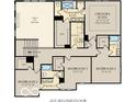 Second floor plan showcasing an owner's suite, three additional bedrooms, three bathrooms, and a laundry room at 15388 Manderley St, Fishers, IN 46040