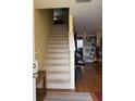 Interior view of carpeted stairs leading to the second floor at 350 Springfield Cir, Greenwood, IN 46143
