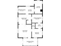 Detailed floor plan showcasing the layout of the home, including dimensions of rooms at 3845 E 32Nd St, Indianapolis, IN 46218
