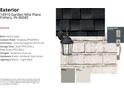 Exterior design elements including brick, cement plank, and hardware selections for the new home at 14910 Garden Mist Pl, Fishers, IN 46037