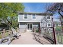 An outdoor deck with patio furniture, ideal for relaxing and entertaining in the backyard at 1123 Barley Cir, Carmel, IN 46032
