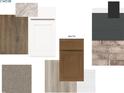 CWD38 featuring a variety of flooring, brick, carpet, cabinet, and countertop samples at 13418 Vickery Ridge Dr, Fishers, IN 46037