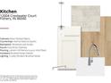 The kitchen featuring arbor painted alpine cabinets, eternal statuario quartz countertops, and brickwork studio backsplash at 12004 Crestwater Ct, Fishers, IN 46037