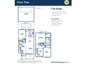The Alder floor plan featuring 1415 sq ft, a two-car garage, three bedrooms, and two bathrooms at 2670 Marjorie Ln, Plainfield, IN 46168
