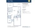 Bryson floor plan showing layout of the 1533 sq ft home with two bedrooms and two bathrooms at 2856 Piper Pl, Plainfield, IN 46168