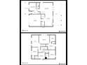 Detailed floor plan showcasing the layout of the home with dimensions for each room on both floors at 8327 Andrusia Ln, Indianapolis, IN 46237