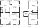 Floorplan of the home showing the layout of each floor, including dimensions of each room at 122 S 3Rd Ave, Beech Grove, IN 46107