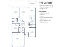 Detailed floor plan featuring three bedrooms, sunroom, fireplace, and a double bowl Primary bath sink at 19571 Atwater Ave, Sheridan, IN 46069