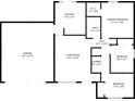 A detailed floor plan showing the layout of the house with dimensions of each room at 5855 La Fleur Ct, Indianapolis, IN 46237