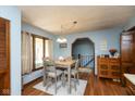 Charming dining room features a window and stylish pendant lighting at 1186 Castle Dr, Franklin, IN 46131
