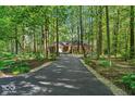Scenic driveway leading to a brick home surrounded by lush trees providing privacy and shade at 10561 Wilson Rd, Brownsburg, IN 46112