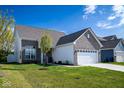 Attractive single-Gathering home with a brick and siding exterior and a well-maintained lawn at 10538 Rose Mill Dr, Lawrence, IN 46235