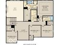 Floor plan showcasing bedrooms, loft, and owner's suite with large walk-in closets and bathrooms at 15425 Manderley St, Fishers, IN 46040