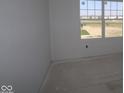 Bright, unfinished room with a window showcasing the outside view, ready for customization at 6120 Paperbark Way, Indianapolis, IN 46259