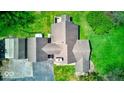 Aerial view showing roof of home and surrounding manicured lawns at 260 17Th St, Columbus, IN 47201