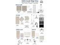 Selection of interior finishes including kitchen appliances, cabinetry, lighting, flooring, tile, and paint colors at 14223 Coyote Ridge Dr, Noblesville, IN 46060