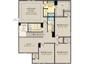 Upstairs floor plan of owner's suite, bedrooms, bathrooms, laundry, and loft area at 7007 Myra Way, Indianapolis, IN 46239