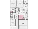 Floorplan featuring primary suite, great room, three bedrooms, two bathrooms, and kitchen at 2249 Aviary Ln, Danville, IN 46122