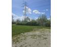 Utility pylon and overgrown lawn with weeds, blue sky with scattered clouds at 4006 Kenneth Ave, Indianapolis, IN 46226