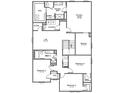 Upstairs floorplan featuring a primary suite, three additional bedrooms, two bathrooms, and a loft space at 4722 E Shadowbrook Dr, Camby, IN 46113