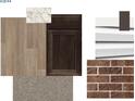 A curated selection of interior and exterior finishes, including flooring, cabinetry, and brick accents at 4722 E Shadowbrook Dr, Camby, IN 46113