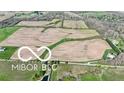 Aerial view of the acreage of land perfect for recreation or building a home at 1630 N 400 W, Bargersville, IN 46106