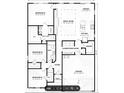 Detailed floor plan showcasing the layout of this home's bedrooms, bathrooms, kitchen, and living spaces at 2451 Holiday Creek Dr, Whitestown, IN 46075