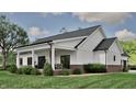 Rear view of a home with a covered porch, perfect for outdoor relaxation and entertaining at 3932 Besbie Way, Bargersville, IN 46106