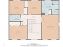 Second floor floorplan featuring bedrooms, bathrooms and hallways of the house at 742 Marana Dr, Carmel, IN 46032