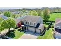 Desirable home with well-kept lawn, three-car garage, and neighborhood pond access at 1234 Yellowstone Way, Franklin, IN 46131